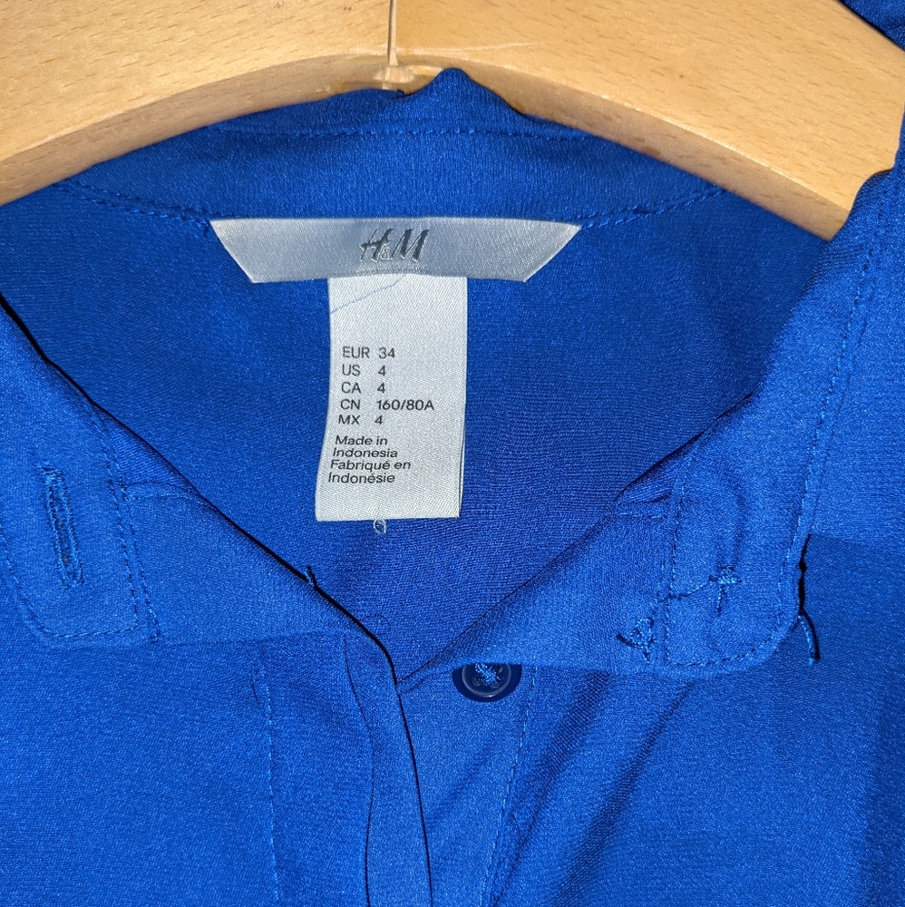 Button down blue blouse, H&M, dress shirt
